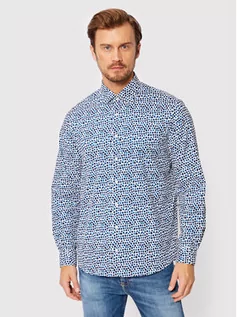 Koszule damskie - Calvin Klein Koszula Print Easy Care K10K109335 Niebieski Fitted Fit - grafika 1