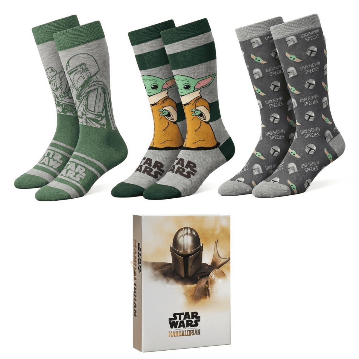 Star Wars The Mandalorian – zestaw prezentowy 3 par skarpet w pudełku