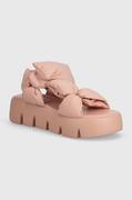Sandały damskie - Steve Madden sandały Bonkers damskie kolor różowy na platformie SM11002465 - miniaturka - grafika 1