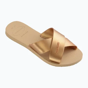 Klapki damskie Havaianas Aqua Metallic golden - Klapki i japonki damskie - miniaturka - grafika 1