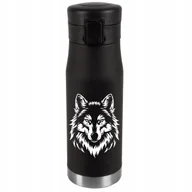 Kubki termiczne - Kubek Termiczny Personalizacja Prezent Imieniny Urodziny Srebrny WILK 028 - miniaturka - grafika 1