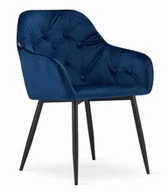 Krzesła - Mufart Mufart Zestaw krzeseł 2 szt do salonu gabinetu sypialni jadalni czy poczekalni STAR Granat Aksamit Czarne Nogi model_3646_2-FORIO-STAX10 - miniaturka - grafika 1