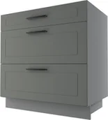 Meble kuchenne - Bergamo Szafka Dolna D3M/80 Metabox Szary Mat - miniaturka - grafika 1