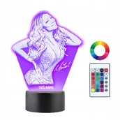 Lampy stojące - Lampka Nocna 3D LED Mariah Carey Prezent - miniaturka - grafika 1