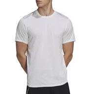 Koszulki sportowe męskie - Koszulka adidas Designed 4 Running Tee HC9826 - biała - Adidas - miniaturka - grafika 1