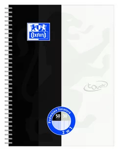 OXFORD Kołonotatnik A4 80 kartek 50 kratka 30 linia TOUCH 400114804 400114804 - Notesy i bloczki - miniaturka - grafika 1