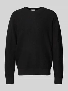 Sweter z dzianiny z okrągłym dekoltem - Swetry męskie - miniaturka - grafika 1
