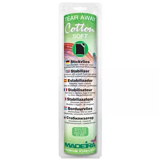 Flizelina wydzierana Madeira Cotton Soft czarna (30cm x 10m) - Akcesoria i części do maszyn do szycia - miniaturka - grafika 1