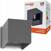 Lampy ogrodowe - Lampa elewacyjna LED kinkiet ogrodowy 1xG9 SuperLED IP44 szary - miniaturka - grafika 1