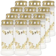 Lampiony i znicze - Znicze wkłady z metalowym wieczkiem Bolsius Nr 6L Serce 70h 12 sztuk - miniaturka - grafika 1