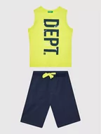 Koszulki dla dziewczynek - United Colors Of Benetton Komplet top i spodenki 3096CK001 Kolorowy Regular Fit - miniaturka - grafika 1