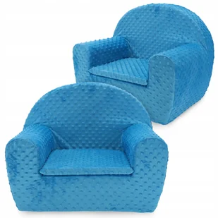 Fotel Dla Dziecka Fotelik Pluszowy Pufa Turkusowy W Kropki Minky Bobas - Fotele i pufy dla dzieci Fotel Dla Dziecka Fotelik Pluszowy Pufa Turkusowy W Kropki Minky Bobas - Fotele i pufy dla dzieci - miniaturka - grafika 1