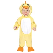 Stroje karnawałowe - STRÓJ KOMBINEZON KURCZACZEK ŻÓŁTY 80-86 - miniaturka - grafika 1