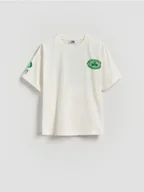 Koszulki dla chłopców - Reserved - T-shirt Boston Celtics NBA - złamana biel - miniaturka - grafika 1