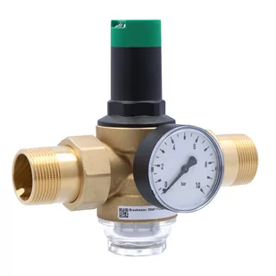 Regulator ciśnienia, ze śrubunkami, 1 1/4", z manometrem 0-10 bar - Akcesoria grzewcze - miniaturka - grafika 1