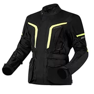 Odzież motocyklowa - OZONE MOTO Sahara męska kurtka motocyklowa, Czarny/żółty (Fluo Yellow), XXL - miniaturka - grafika 1