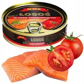 Konserwy i dania rybne - MK Łosoś w Sosie Pomidorowym z Warzywami w Puszce Konserwowy MIękki 160g - miniaturka - grafika 1
