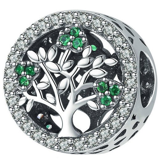 CHARMS DRZEWO srebro 925 Drzewko zawieszka koralik S925