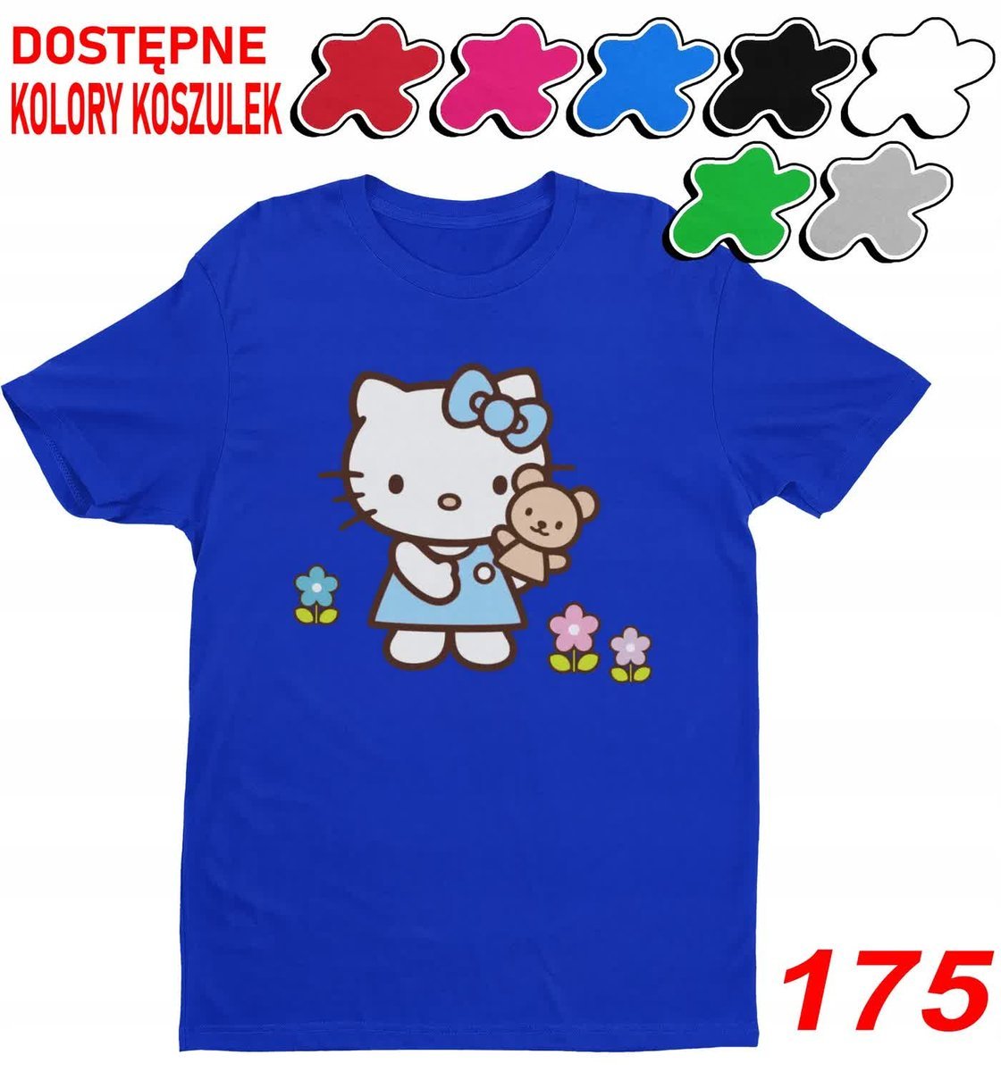 Dziecięca Koszulka T-Shirt Z Nadruki Duży Wybór Hello Kitty Kotek-L 146-152