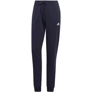 Spodnie damskie adidas Essentials Linear French Terry Cuffed granatowe IC68 - Dresy damskie - miniaturka - grafika 1