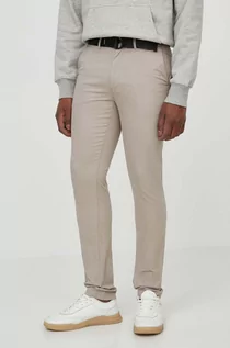 Spodnie męskie - Calvin Klein spodnie męskie kolor szary proste - grafika 1
