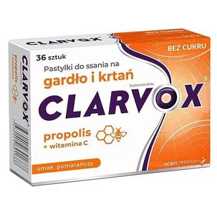 NORIS PHARMA Clarvox x 36 pastylki do ssania o smaku pomarańczowym - Przeziębienie i grypa - miniaturka - grafika 1