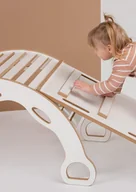 Skoczki dla dzieci - DUŻY bujak montessori z uchwytami + DUŻA zjeżdżalnia DRABINKA - miniaturka - grafika 1