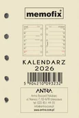 Kalendarze - Wkład kalendarzowy 2026 Memofix A7 Tns - kalendarz - miniaturka - grafika 1