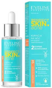 Eveline Cosmetics Perfect Skin.acne Kuracja na noc korygująca niedoskonałości – 2 stopień złuszczania 30.0 ml - Peelingi i scruby do twarzy - miniaturka - grafika 1