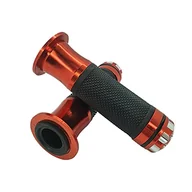 Części motocyklowe - one by Camamoto cod. 77344316E zestaw para gałek verve kolor czarny/pomarańczowy kompatybilny z motocyklami i skuterami, z optymalnym uchwytem łatwy w instalacji,ø sx 22mm / dx 25mm - długie. 135 mm - miniaturka - grafika 1