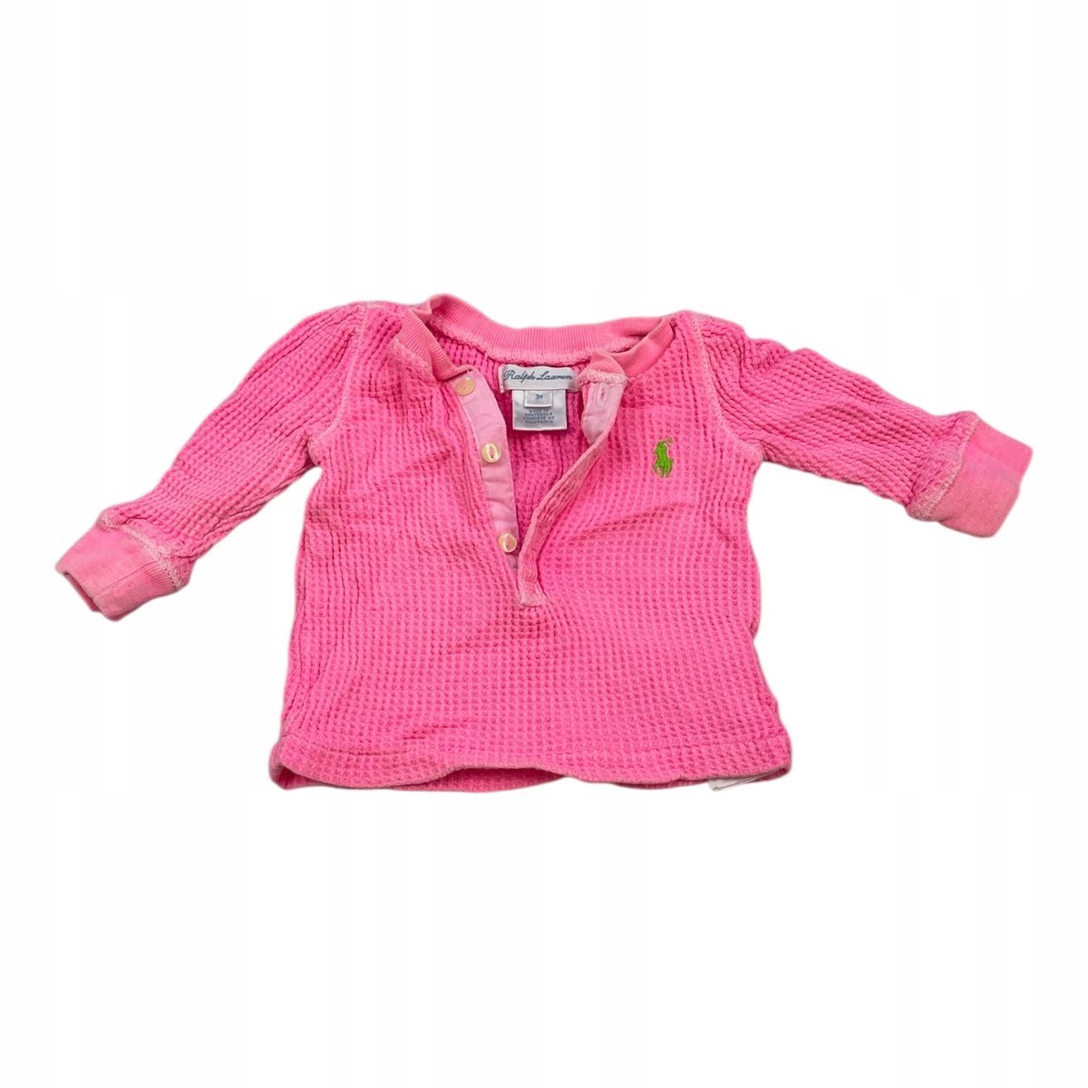 Ralph Lauren bluzka niemowlęca różowa 62 3M long sleeve oryginał