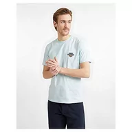Koszulki męskie - Lee T-shirt męski z logo Chest, Sterling Blue, S - miniaturka - grafika 1
