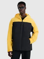 Kurtki i kamizelki sportowe męskie - 4F Kurtka trekkingowa membrana 10000 męska - żółta 3XL - miniaturka - grafika 1