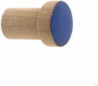 Wieszaki i stojaki - Wieszak ścienny Simple Drewniany Emaliowany Niebieski Ciepły - Olej Biały - miniaturka - grafika 1