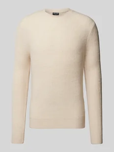 Sweter z dzianiny z okrągłym dekoltem - Swetry męskie - miniaturka - grafika 1