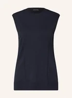 Koszulki i topy damskie - Armani Exchange Top Z Dzianiny blau - miniaturka - grafika 1