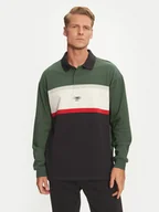 Koszulki męskie - Quiksilver Polo Mercury Rugby AQYKT03125 Zielony Loose Fit - miniaturka - grafika 1