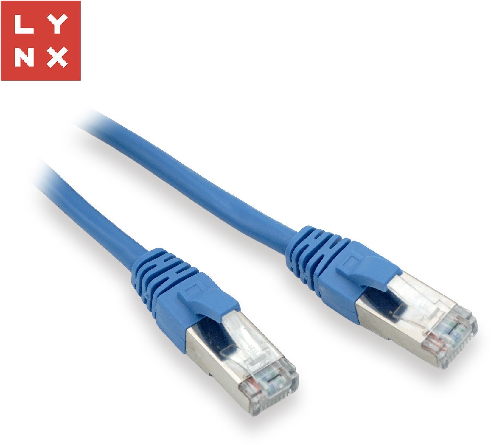 LYNX FTP patch kabel Cat5e PVC, CCA, 0,1m, modrý balení obsahuje 10ks LX-FTP5E-0010-BLUE