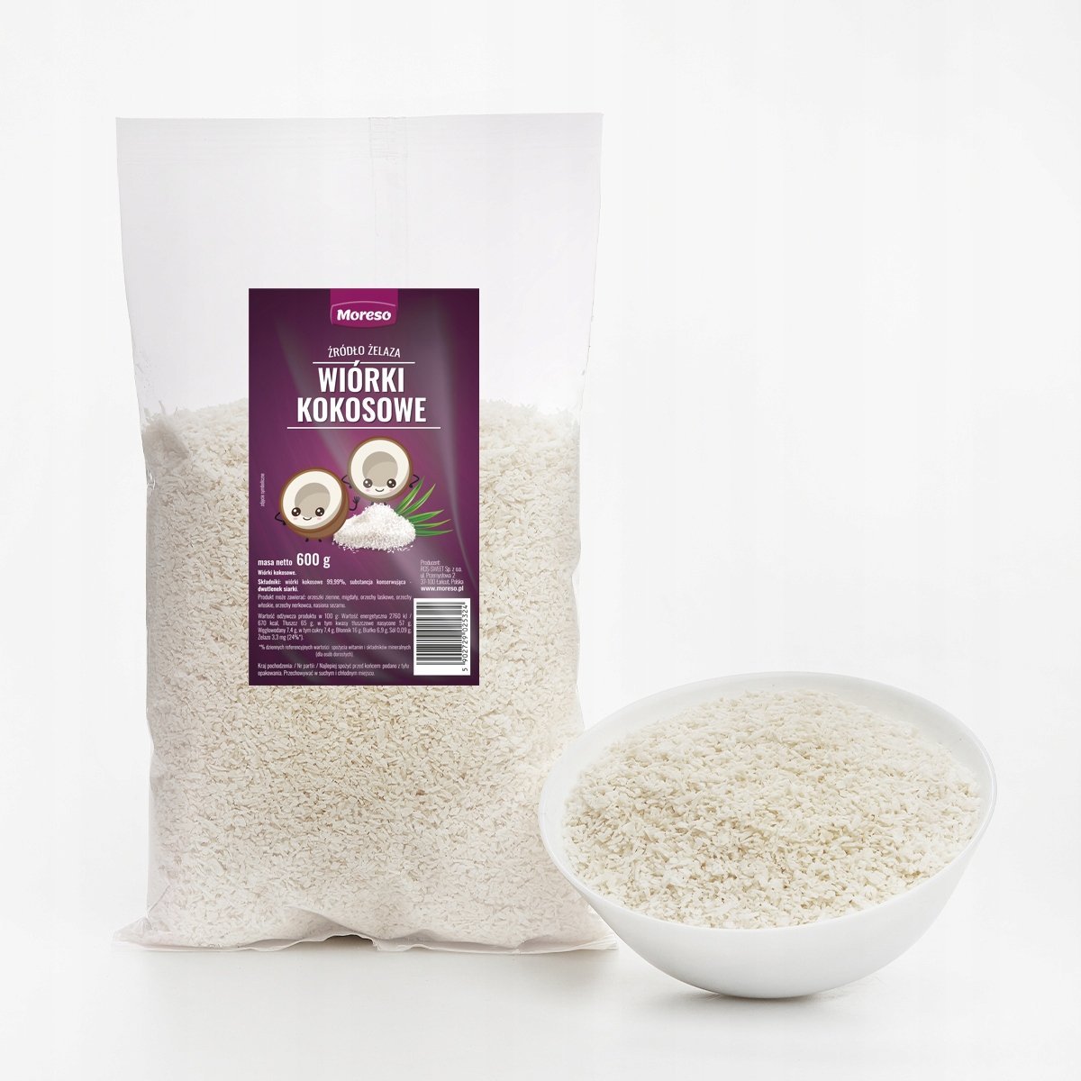 MOR.WIÓRKI KOKOSOWE 600G