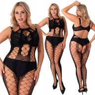 Bielizna nocna - Seksowne modne BODY BODYSTOCKING bielizna erotyczna KOMBINEZON PLUS SIZE - miniaturka - grafika 1