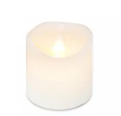 Świece - Pigmejka Świeca Led, biała, 7,5x7,5x8,5 cm - miniaturka - grafika 1