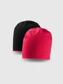 Czapki dla dzieci - 4F Czapka beanie dziecięca - różowa Uniwersalny - miniaturka - grafika 1