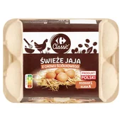 Jaja - Carrefour Classic Świeże jaja z chowu ściółkowego 6 szt. rozmiar L - miniaturka - grafika 1