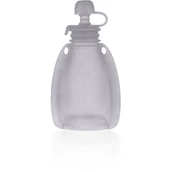 Miseczki i talerzyki dla dzieci - Zopa Silicone Refillable Baby Food Pouch saszetki na pokarm 0 m+ Transparent Grey 120 ml - miniaturka - grafika 1