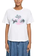 Koszulki i topy damskie - edc by ESPRIT T-shirt damski, 100 / biały, M - miniaturka - grafika 1