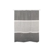 Zasłony prysznicowe - Zasłona prysznicowa PEVA MALTA 3 180 x 200 cm czarno/biały - miniaturka - grafika 1