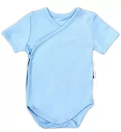 Body dla niemowląt - Body klasyczne błękitne krótki rękawek - miniaturka - grafika 1