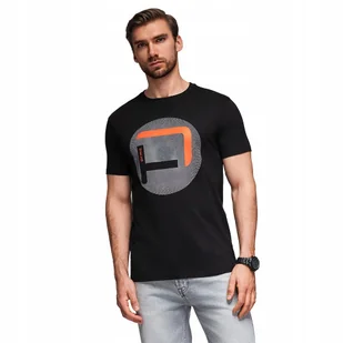 Klasyczny męski t-shirt z dużym nadrukiem - czarny V2 OM-TSPT-0245 r. L - Koszulki męskie Klasyczny męski t-shirt z dużym nadrukiem - czarny V2 OM-TSPT-0245 r. L - Koszulki męskie - miniaturka - grafika 1