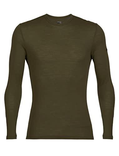 Icebreaker Everyday Bluza Męska z Długim Rękawem - Koszulka Z Długim Rękawem - 100% Wełna Merynosowa - Warstwa Podstawowa, Loden, L