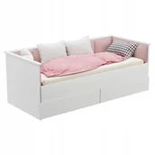 Łóżka dla dzieci i młodzieży - Łóżko tapicerowane rozkładane Helios materac szuflady 160x200 - miniaturka - grafika 1